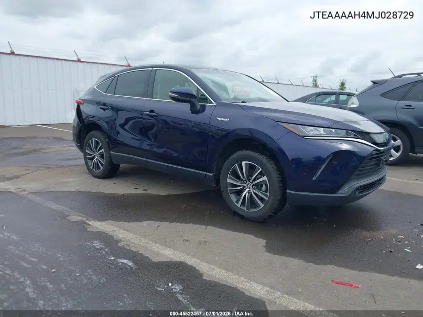 2021 Toyota Venza Le VIN: JTEAAAAH4MJ028729 Lot: 45522457