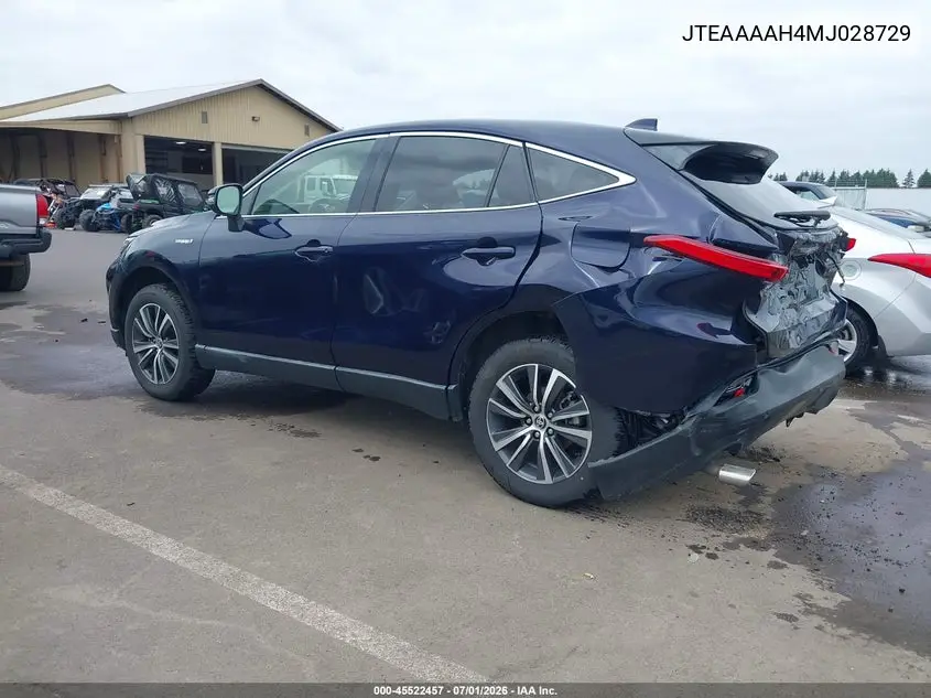 2021 Toyota Venza Le VIN: JTEAAAAH4MJ028729 Lot: 45522457