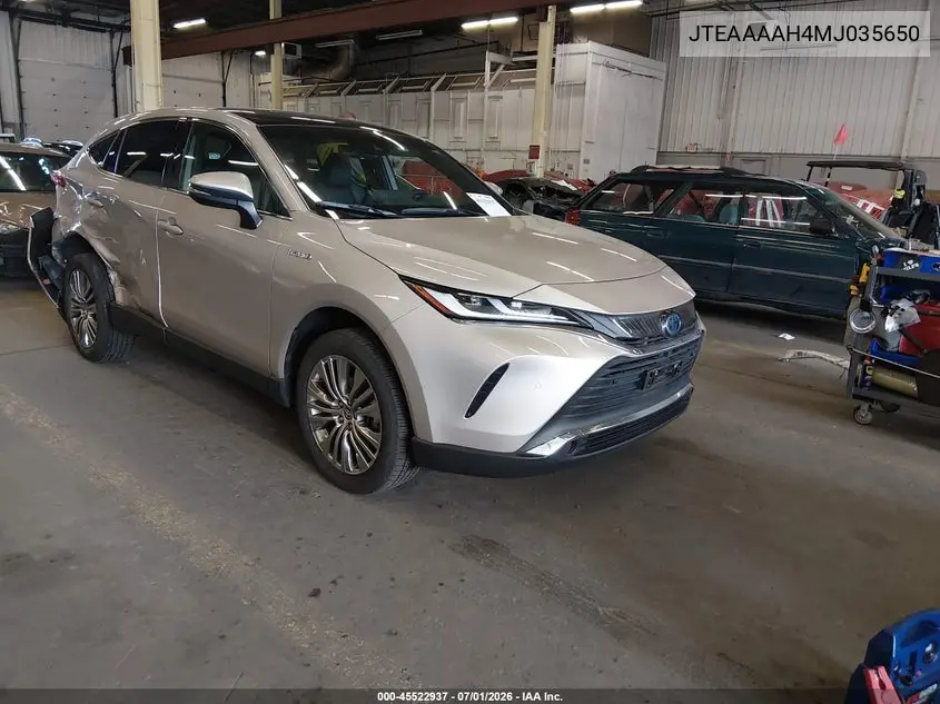 2021 Toyota Venza Limited VIN: JTEAAAAH4MJ035650 Lot: 45522937