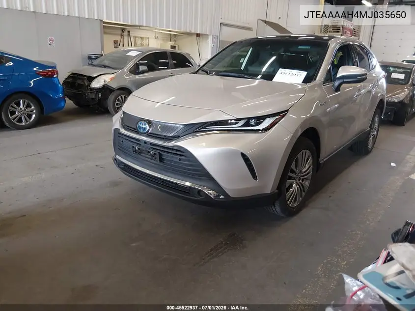 2021 Toyota Venza Limited VIN: JTEAAAAH4MJ035650 Lot: 45522937