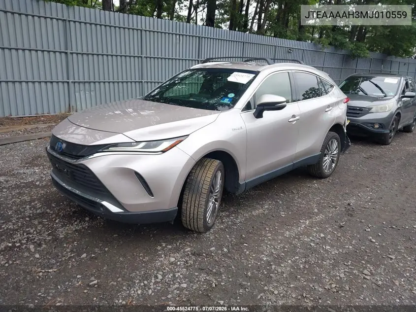 2021 Toyota Venza Xle VIN: JTEAAAAH3MJ010559 Lot: 45524775