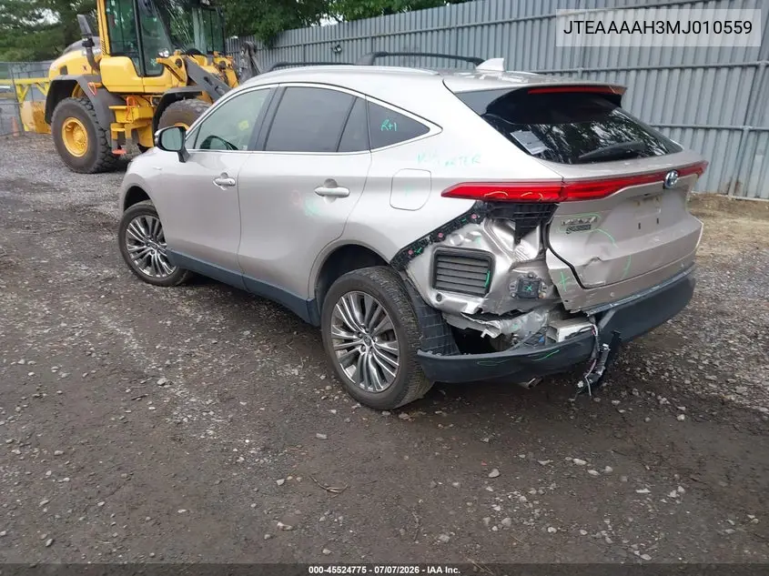 2021 Toyota Venza Xle VIN: JTEAAAAH3MJ010559 Lot: 45524775