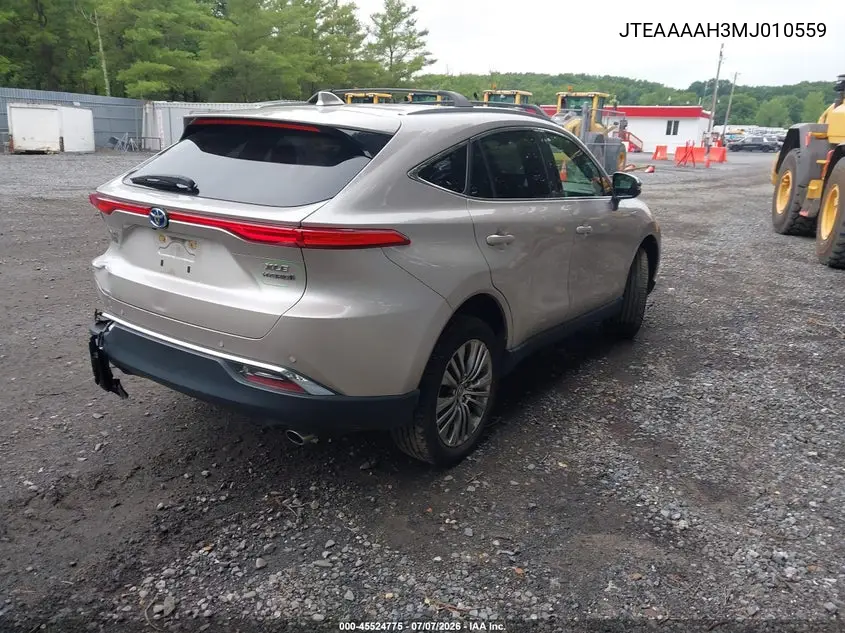 2021 Toyota Venza Xle VIN: JTEAAAAH3MJ010559 Lot: 45524775
