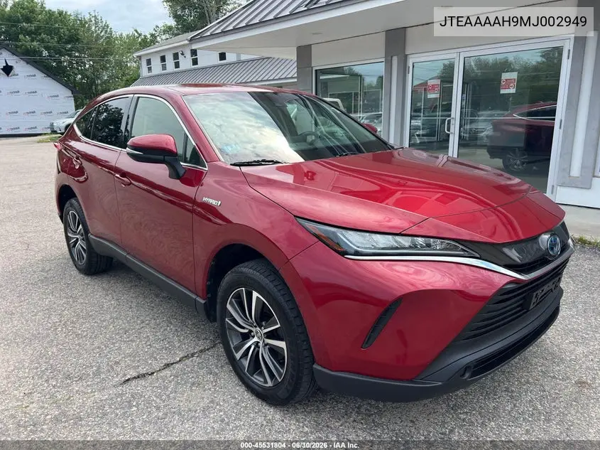 2021 Toyota Venza Le VIN: JTEAAAAH9MJ002949 Lot: 45531804