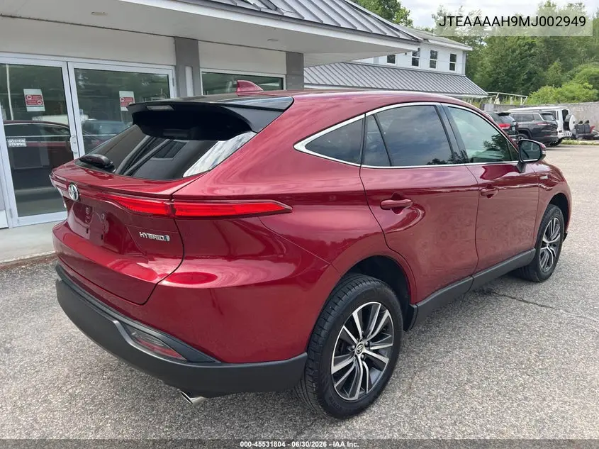 2021 Toyota Venza Le VIN: JTEAAAAH9MJ002949 Lot: 45531804