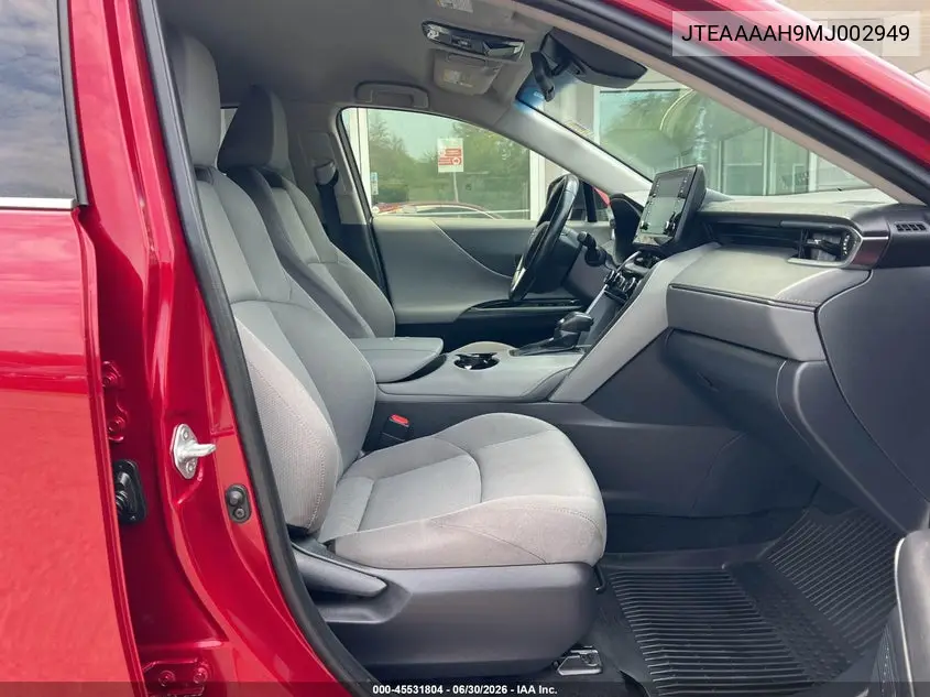 2021 Toyota Venza Le VIN: JTEAAAAH9MJ002949 Lot: 45531804