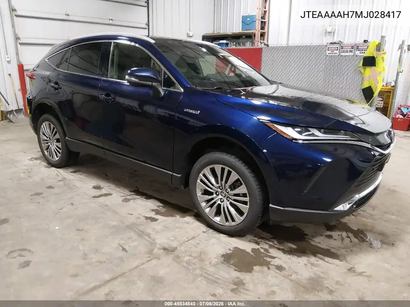 2021 Toyota Venza Xle VIN: JTEAAAAH7MJ028417 Lot: 45534840