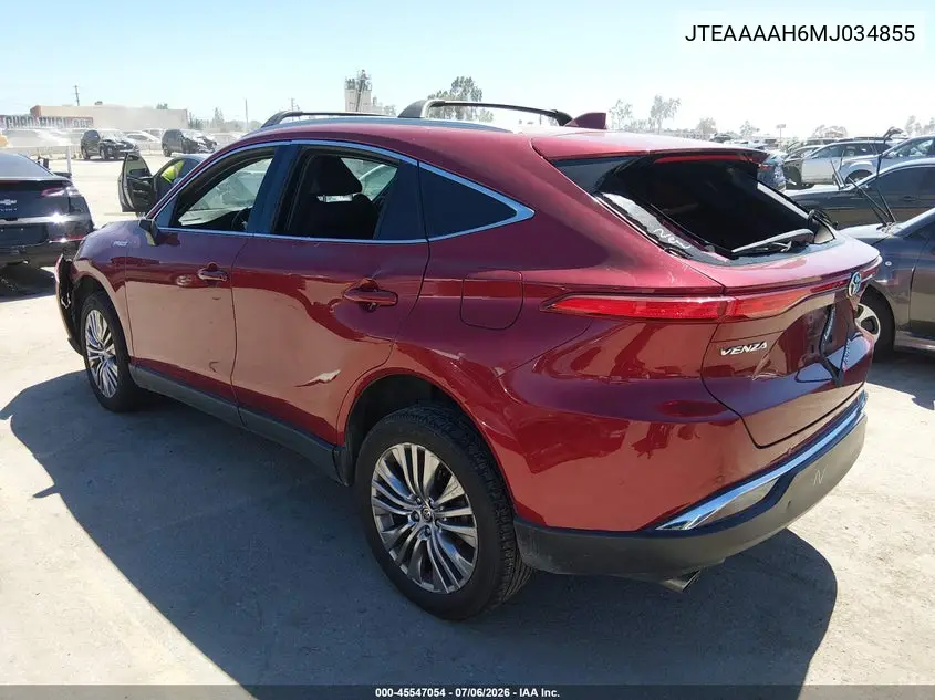2021 Toyota Venza Xle VIN: JTEAAAAH6MJ034855 Lot: 45547054