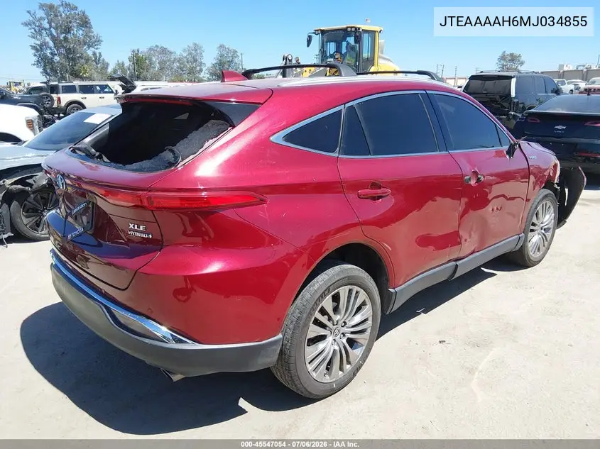 2021 Toyota Venza Xle VIN: JTEAAAAH6MJ034855 Lot: 45547054