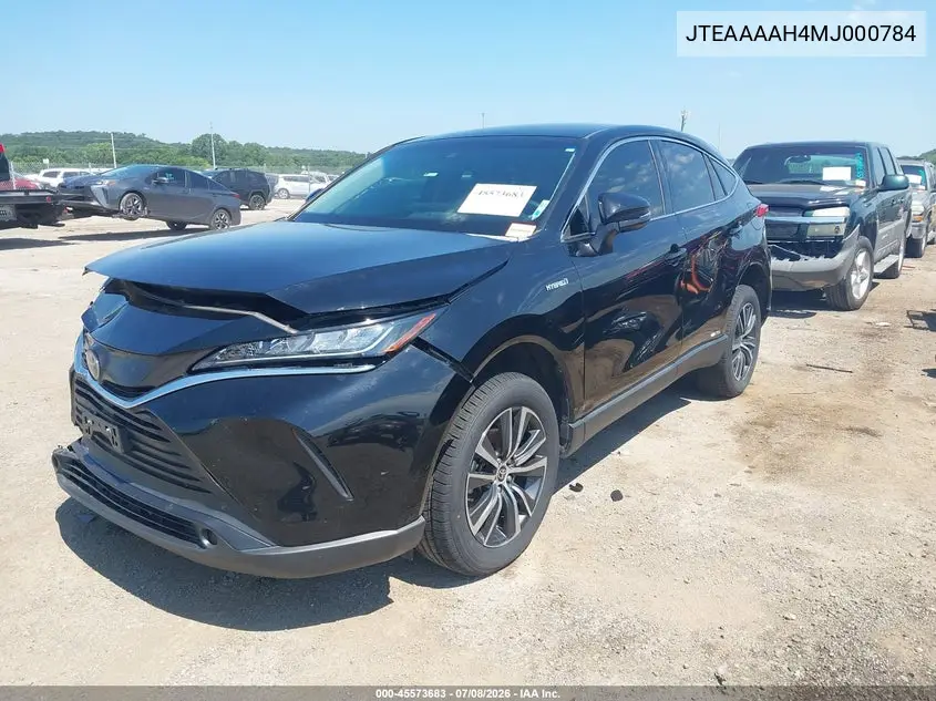 2021 Toyota Venza Le VIN: JTEAAAAH4MJ000784 Lot: 45573683