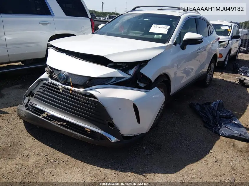 2021 Toyota Venza Xle VIN: JTEAAAAH1MJ049182 Lot: 45584960