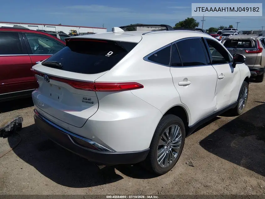 2021 Toyota Venza Xle VIN: JTEAAAAH1MJ049182 Lot: 45584960