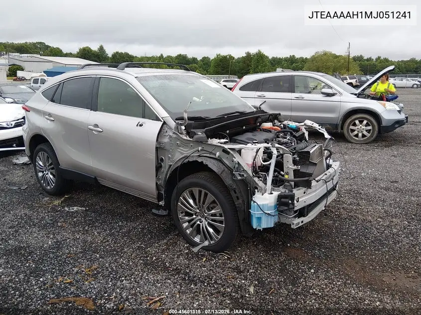 2021 Toyota Venza Xle VIN: JTEAAAAH1MJ051241 Lot: 45601315