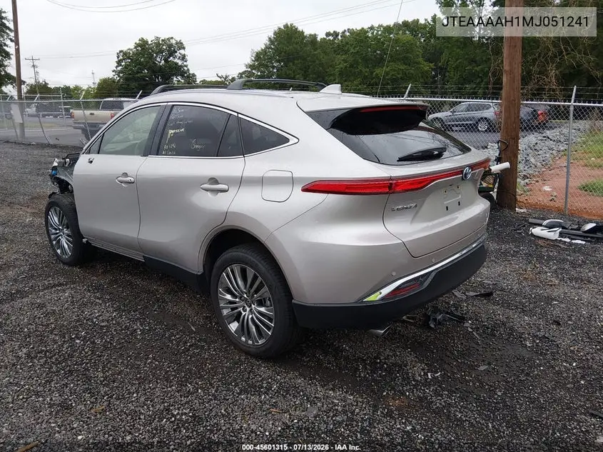 2021 Toyota Venza Xle VIN: JTEAAAAH1MJ051241 Lot: 45601315
