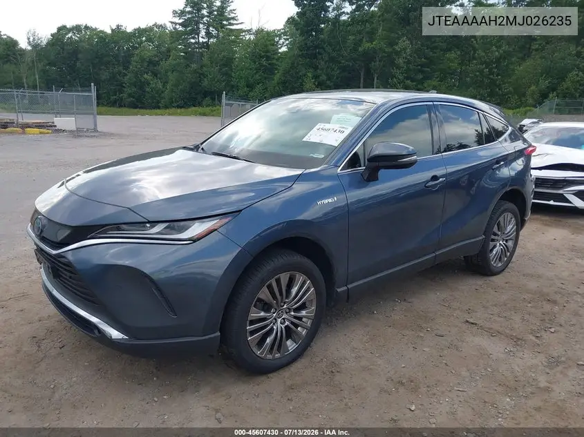 2021 Toyota Venza Limited VIN: JTEAAAAH2MJ026235 Lot: 45607430