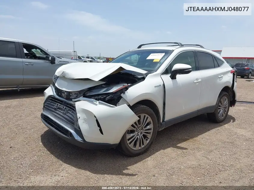 2021 Toyota Venza Limited VIN: JTEAAAAHXMJ048077 Lot: 45612573