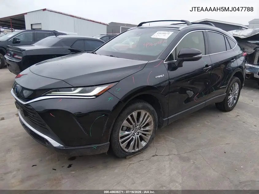 2021 Toyota Venza Xle VIN: JTEAAAAH5MJ047788 Lot: 45638271