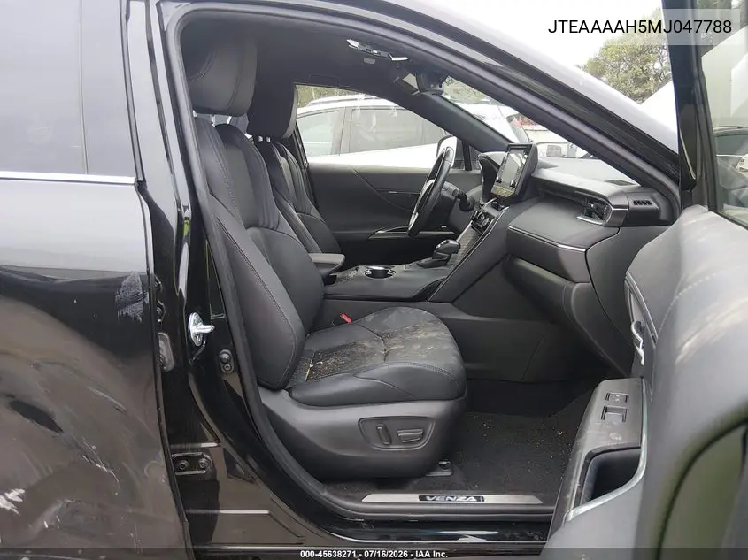 2021 Toyota Venza Xle VIN: JTEAAAAH5MJ047788 Lot: 45638271