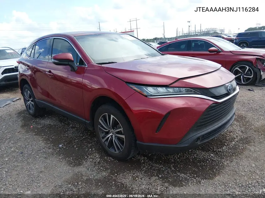 2022 Toyota Venza Le VIN: JTEAAAAH3NJ116284 Lot: 45432820