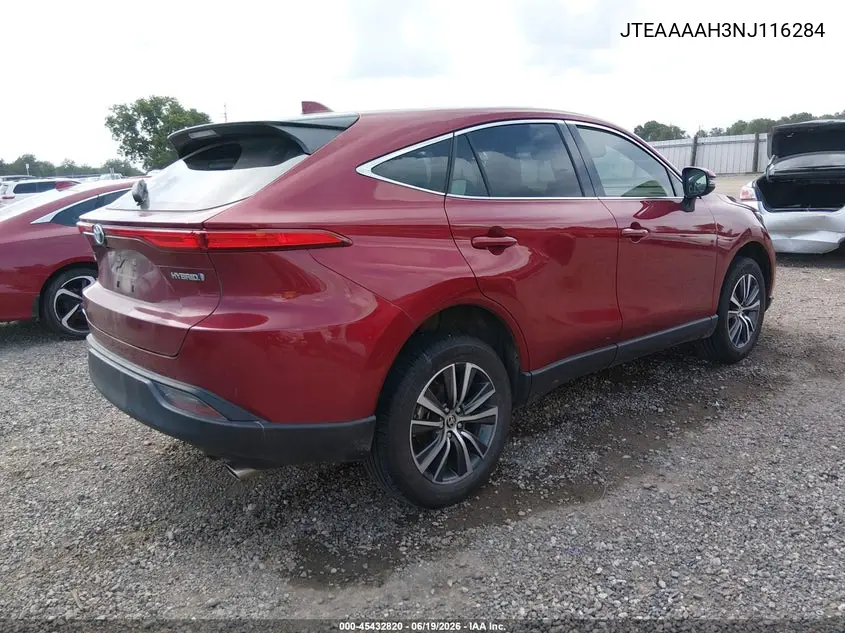 2022 Toyota Venza Le VIN: JTEAAAAH3NJ116284 Lot: 45432820