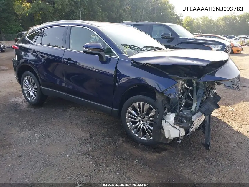 2022 Toyota Venza Xle VIN: JTEAAAAH3NJ093783 Lot: 45526844