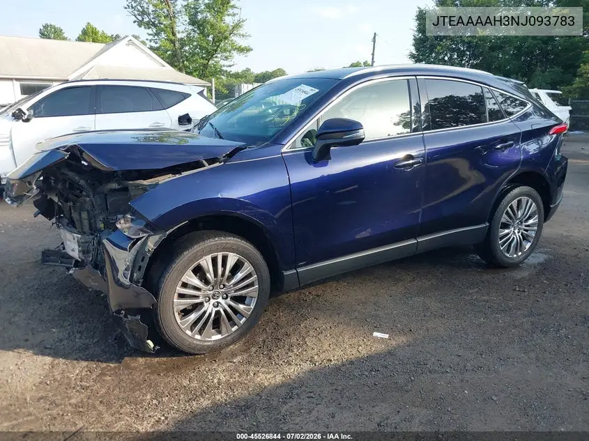 2022 Toyota Venza Xle VIN: JTEAAAAH3NJ093783 Lot: 45526844