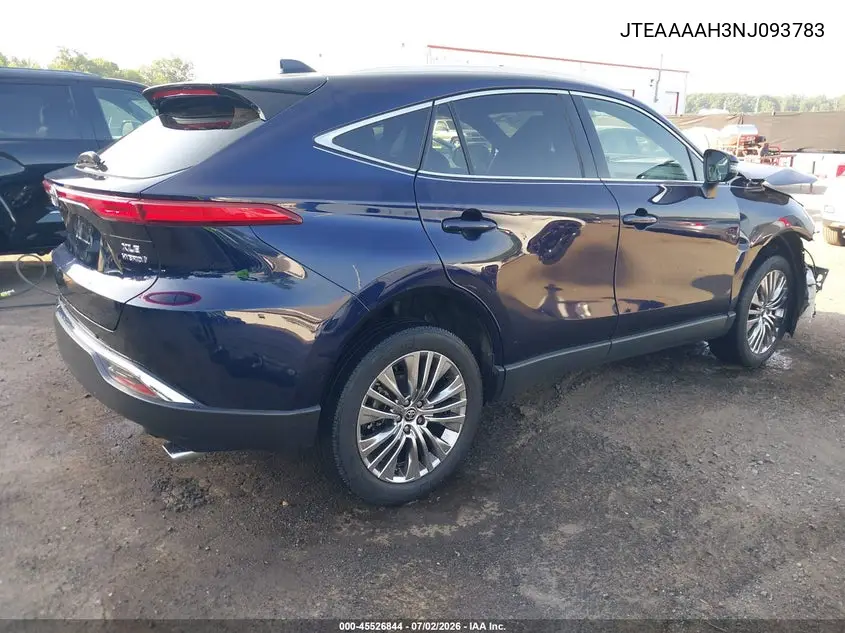 2022 Toyota Venza Xle VIN: JTEAAAAH3NJ093783 Lot: 45526844
