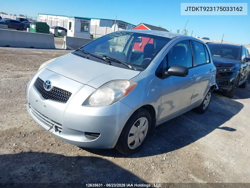 2007 Toyota Yaris Le/Rs VIN: JTDKT923175033162 Lot: 12635631