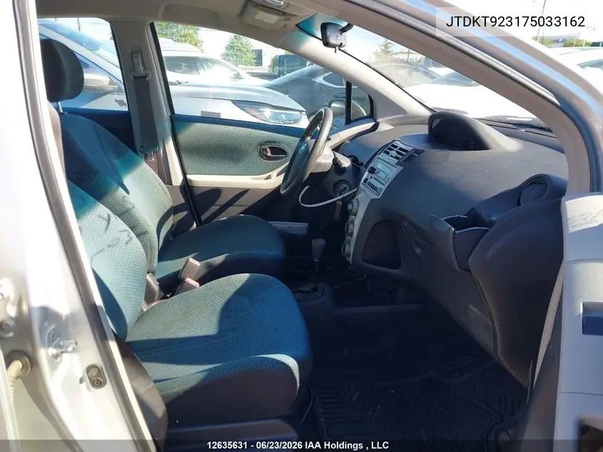 2007 Toyota Yaris Le/Rs VIN: JTDKT923175033162 Lot: 12635631