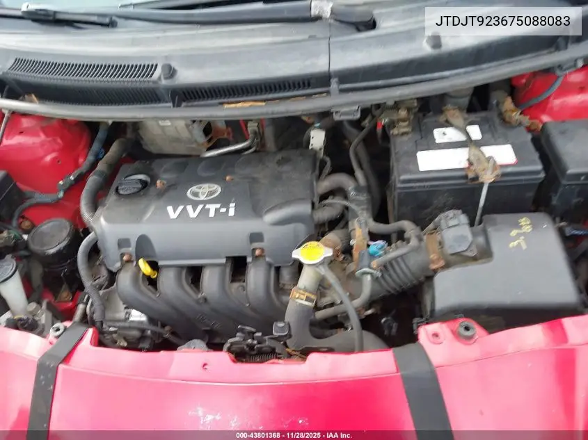JTDJT923675098083 2007 Toyota Yaris