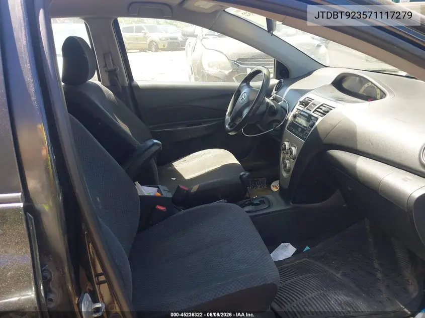 2007 Toyota Yaris VIN: JTDBT923571117279 Lot: 45236322