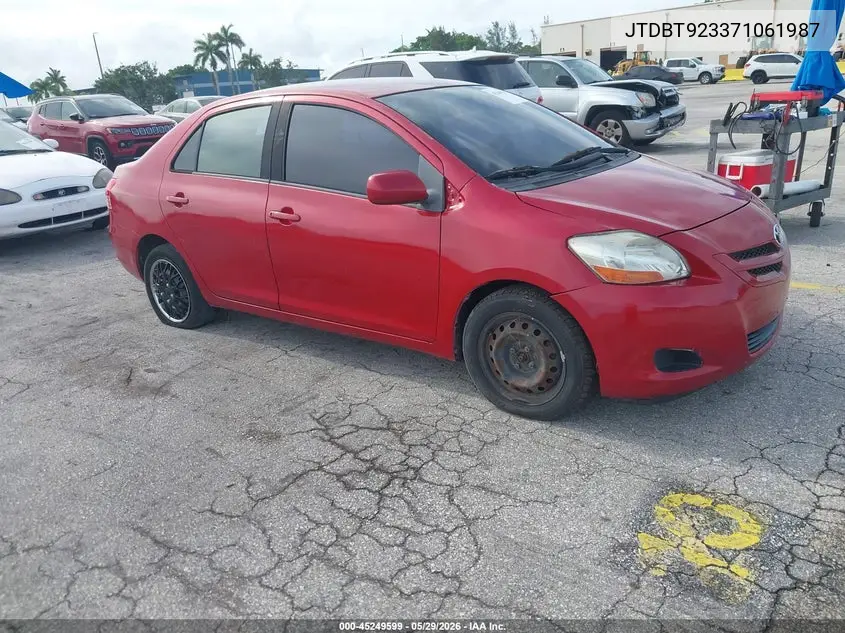 2007 Toyota Yaris VIN: JTDBT923371061987 Lot: 45249599