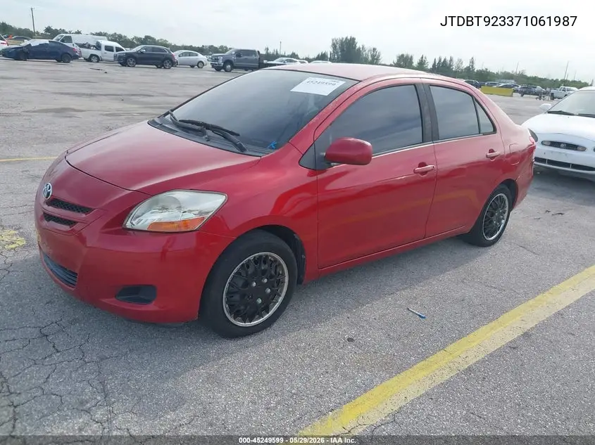 2007 Toyota Yaris VIN: JTDBT923371061987 Lot: 45249599