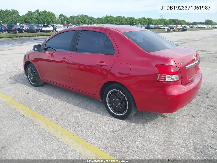 2007 Toyota Yaris VIN: JTDBT923371061987 Lot: 45249599
