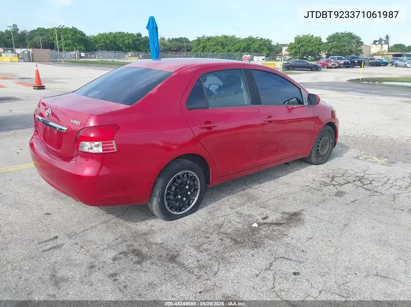 2007 Toyota Yaris VIN: JTDBT923371061987 Lot: 45249599