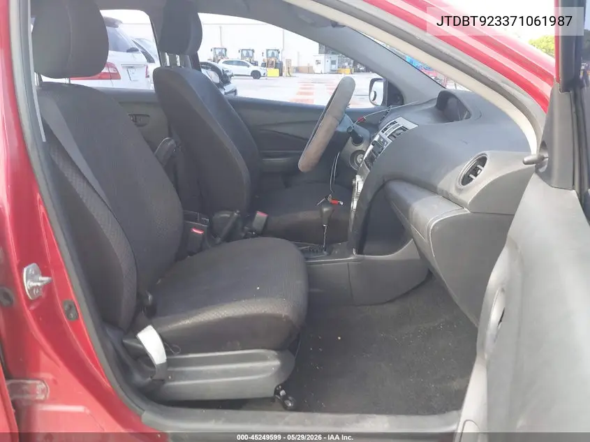 2007 Toyota Yaris VIN: JTDBT923371061987 Lot: 45249599