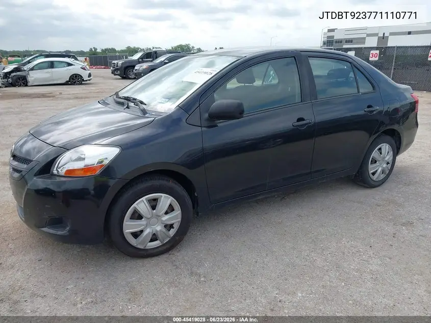 2007 Toyota Yaris VIN: JTDBT923771110771 Lot: 45419028
