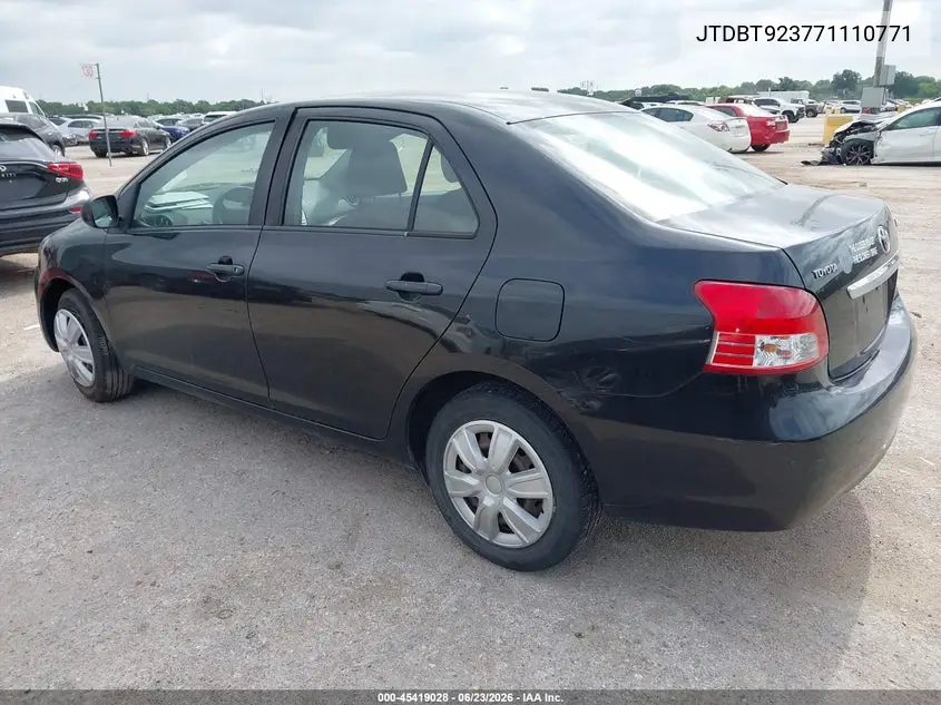 2007 Toyota Yaris VIN: JTDBT923771110771 Lot: 45419028