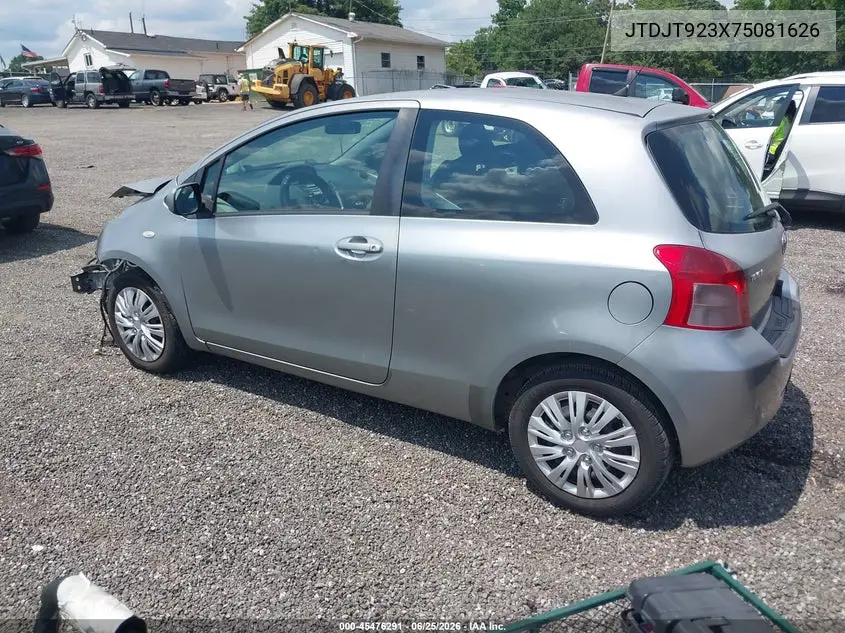 2007 Toyota Yaris VIN: JTDJT923X75081626 Lot: 45476291