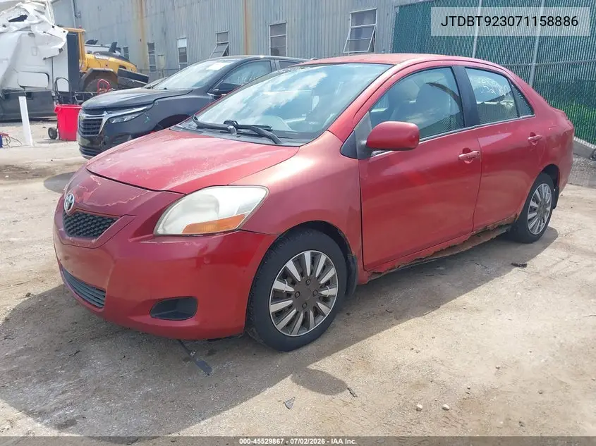 2007 Toyota Yaris VIN: JTDBT923071158886 Lot: 45529867