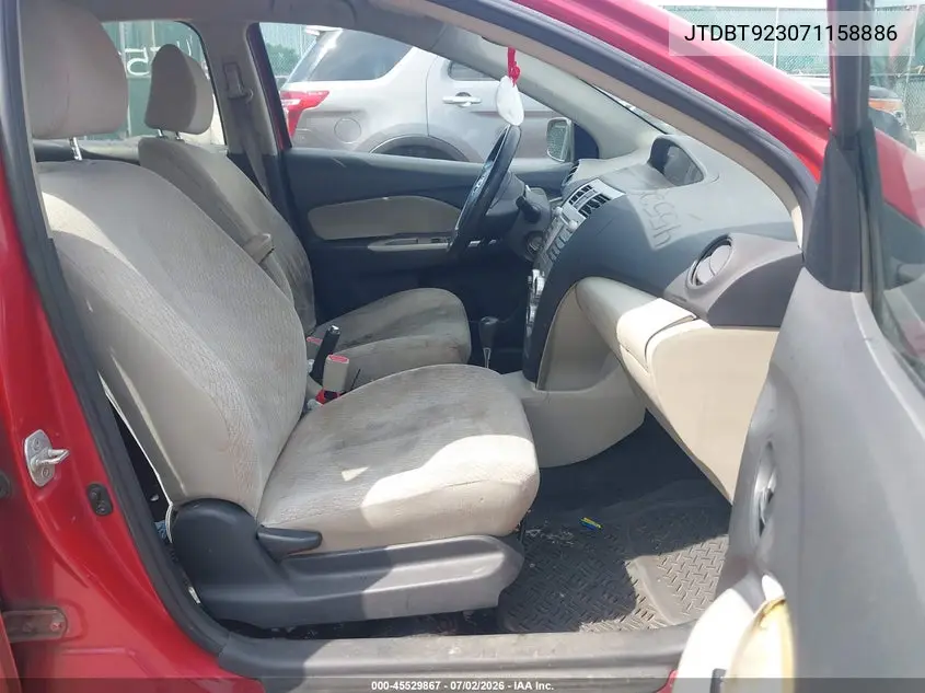 2007 Toyota Yaris VIN: JTDBT923071158886 Lot: 45529867