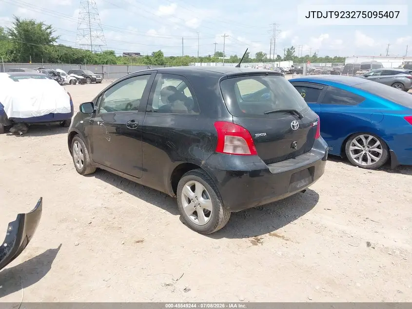 2007 Toyota Yaris VIN: JTDJT923275095407 Lot: 45549244