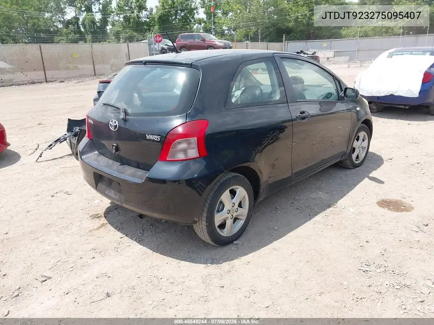 2007 Toyota Yaris VIN: JTDJT923275095407 Lot: 45549244