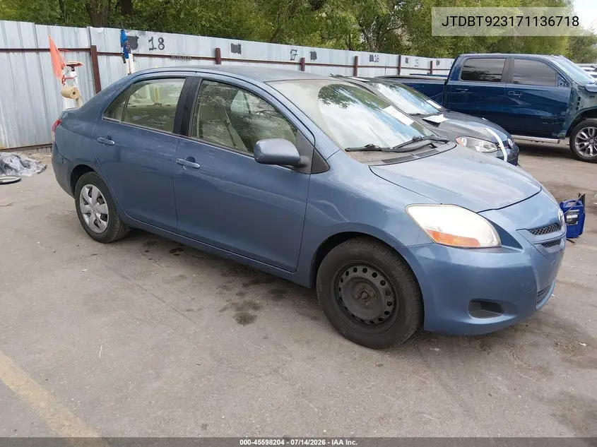 2007 Toyota Yaris VIN: JTDBT923171136718 Lot: 45598204