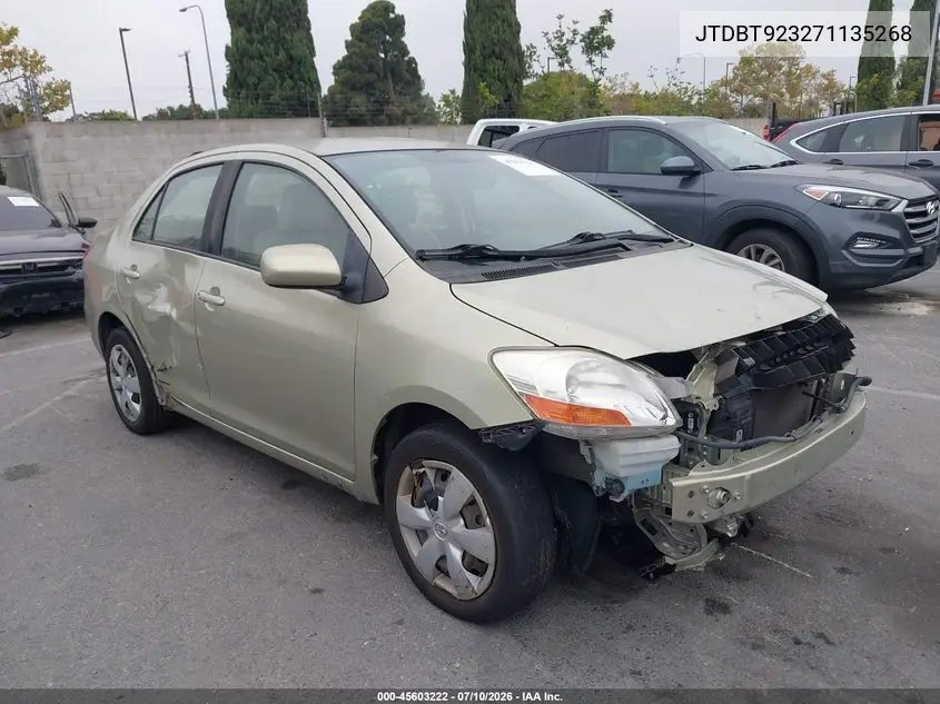2007 Toyota Yaris VIN: JTDBT923271135268 Lot: 45603222