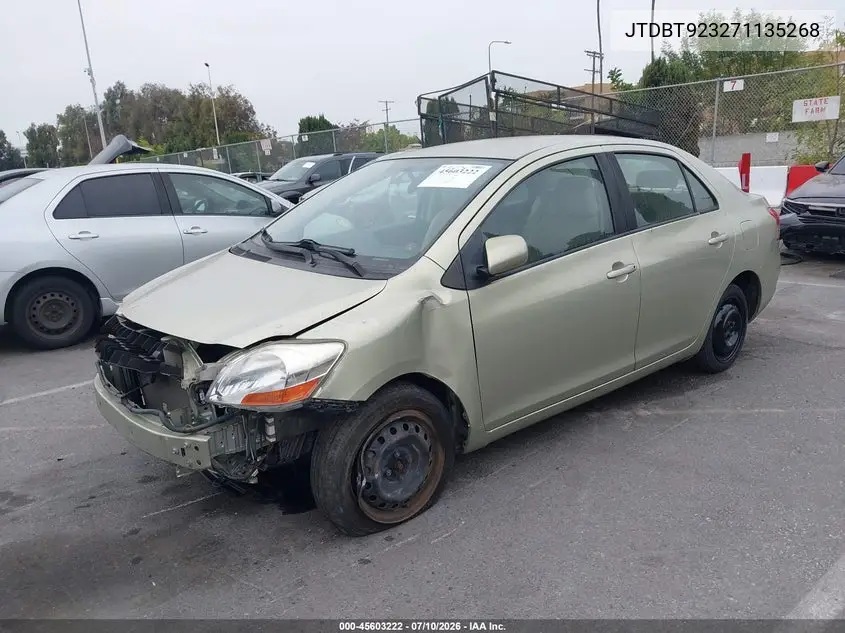 2007 Toyota Yaris VIN: JTDBT923271135268 Lot: 45603222