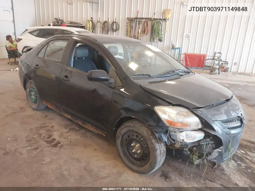 2007 Toyota Yaris VIN: JTDBT903971149848 Lot: 45621171