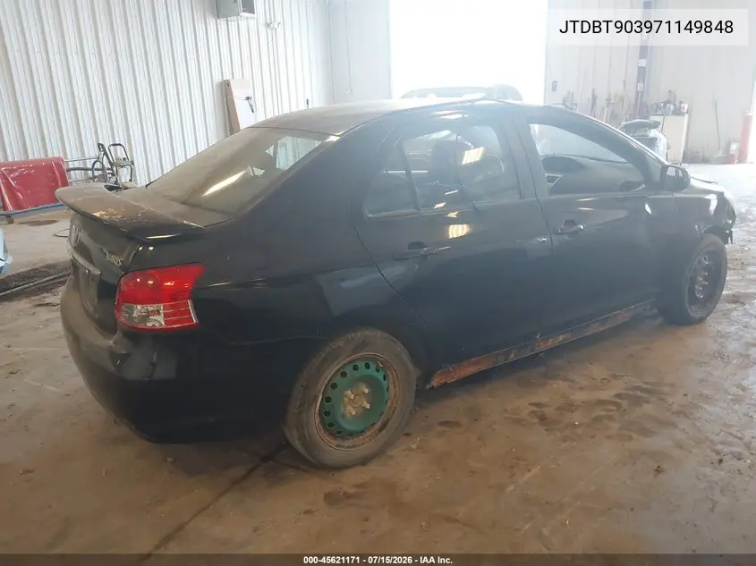 2007 Toyota Yaris VIN: JTDBT903971149848 Lot: 45621171