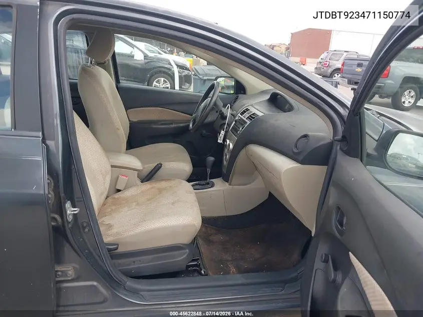 2007 Toyota Yaris VIN: JTDBT923471150774 Lot: 45622848