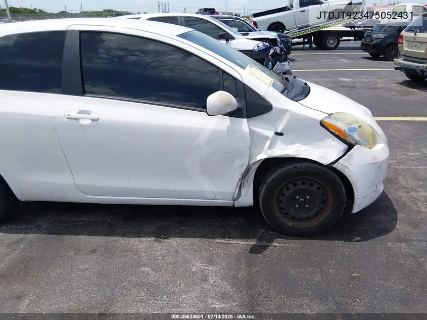 2007 Toyota Yaris VIN: JTDJT923475052431 Lot: 45624601